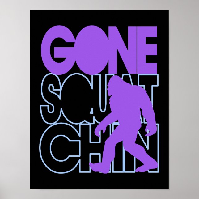 Gone Squatchin - lila und blau Poster (Vorne)