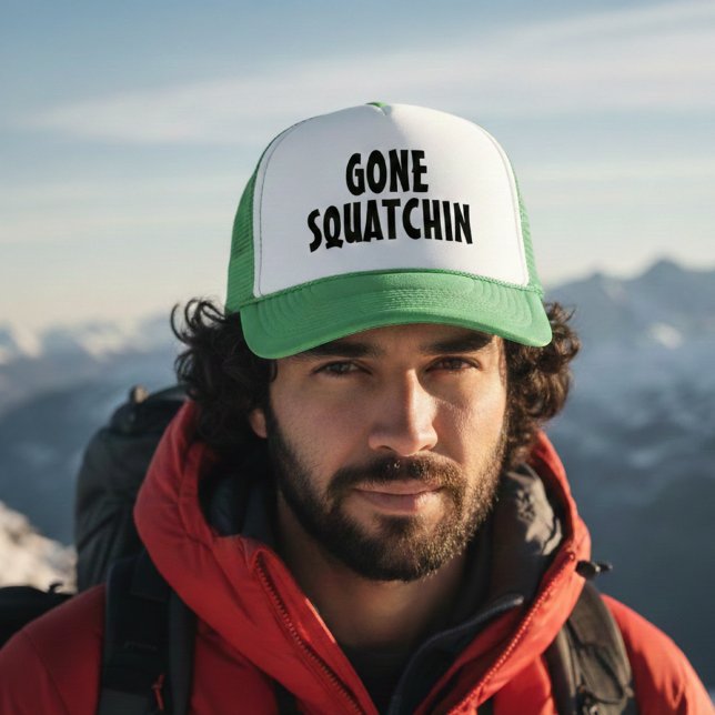 Gone Squatchin – Lustiges Bigfoot-Geschenk Truckerkappe (Von Creator hochgeladen)