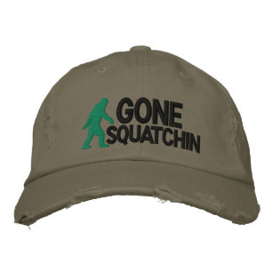 Gone Squatchin mit dem Logo des großen Fußes Bestickte Kappe