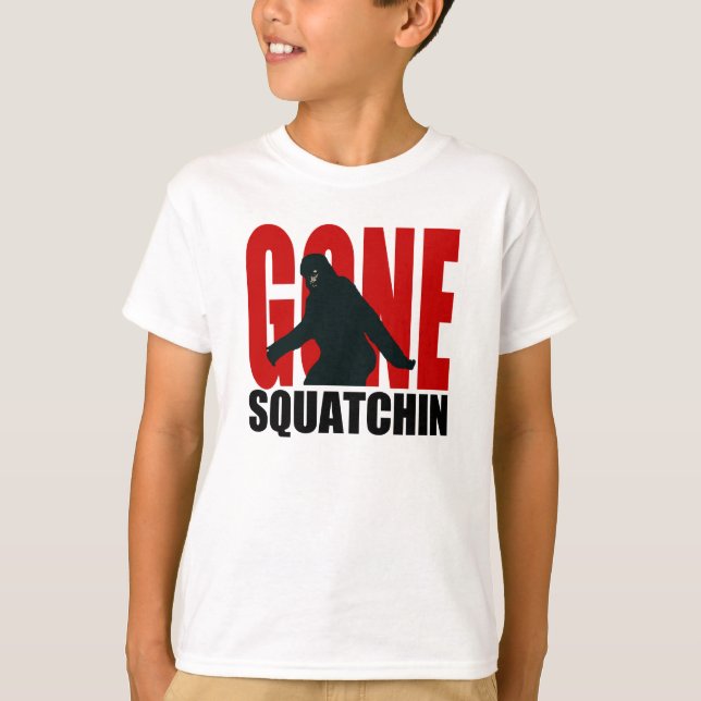 Gone Squatchin (rot und schwarz) T-Shirt (Vorderseite)