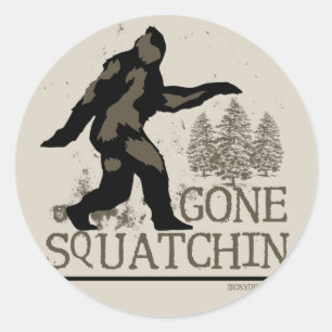 Gone Squatchin Runder Aufkleber