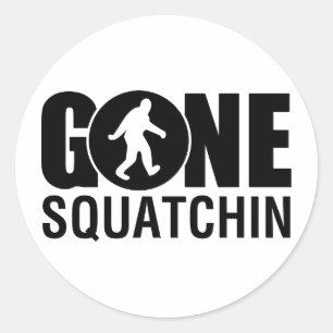 Gone Squatchin Runder Aufkleber