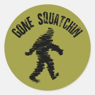 Gone Squatchin Runder Aufkleber