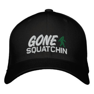 Gone Squatchin - Schwarz-weiß und grün Bestickte Kappe