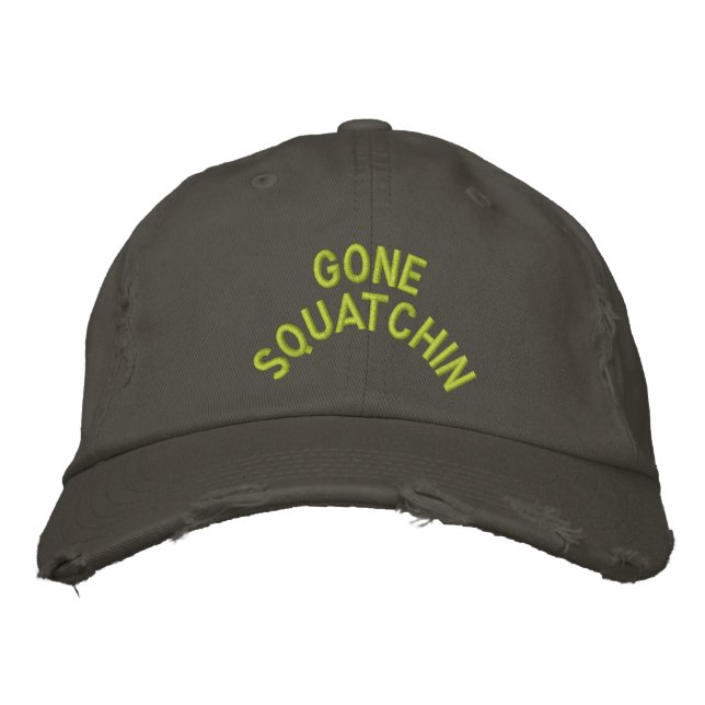Gone Squatchin Stickerei Bestickte Kappe (Vorderseite)