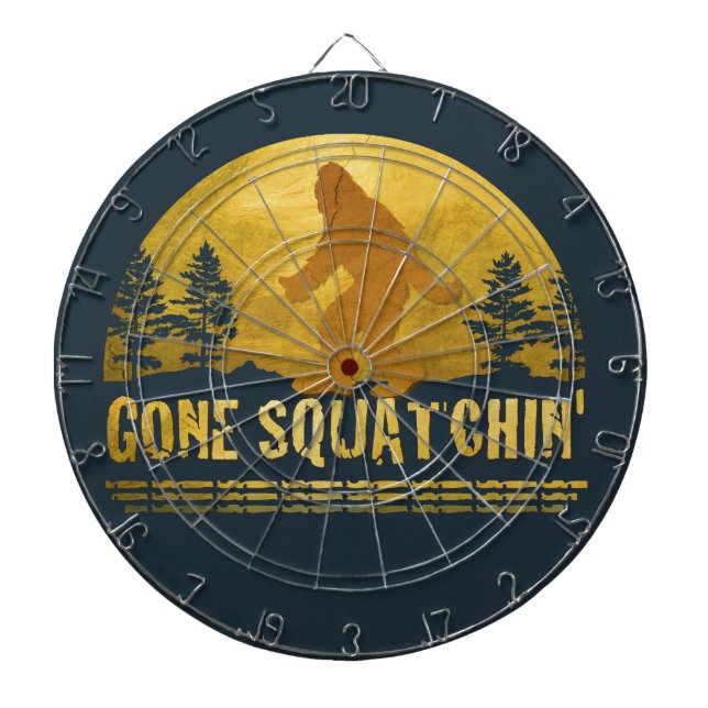 Gone Squatchin' (Vintager Sonnenuntergang) Dartscheibe (vorne)