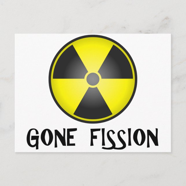 Gone-Strahlungs-Symbol Postkarte (Vorderseite)