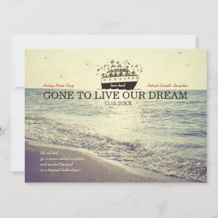 Gone to Live Unser Traum - Hochzeitseinladung Einladung