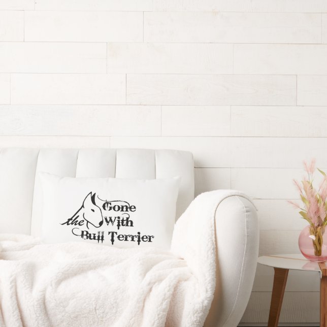 Gone with THE BULL TERRIER Hundeliebhaber Lendenkissen (Liege)
