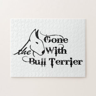 Gone with THE BULL TERRIER Hundeliebhaber Puzzle