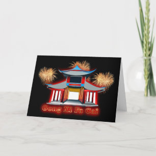 Gong Xi Fa Cai Chinesisch Neujahr Vietnamesisch Ne Feiertagskarte