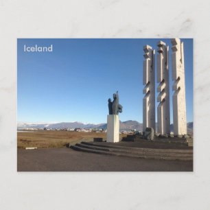 Gónhóll Monument and Hill, Höfn, Island Postkarte
