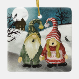 Gonk Paar Weihnachtsdekoration Keramikornament