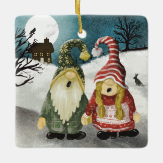 Gonk Paar Weihnachtsdekoration Keramikornament