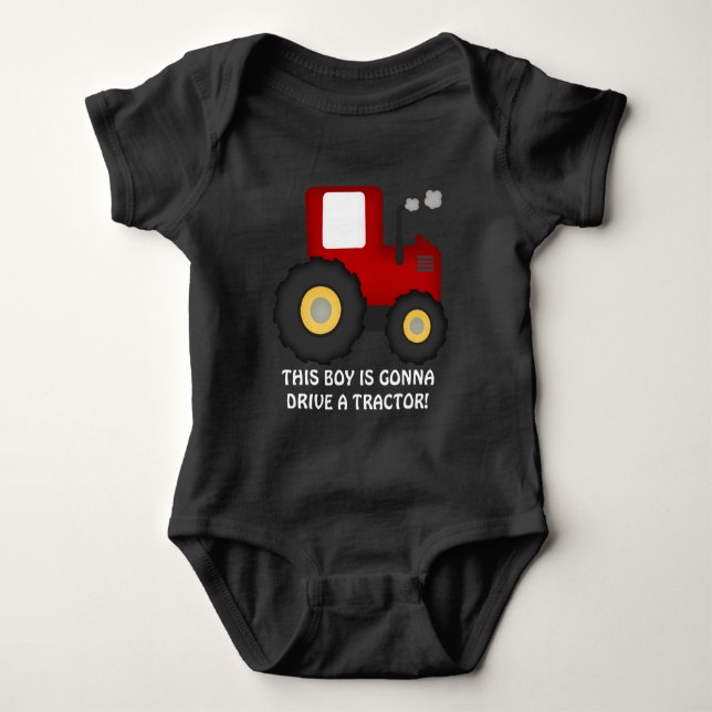 Gonna Drive ein Traktor Baby Bodysuit Strampler (Vorderseite)