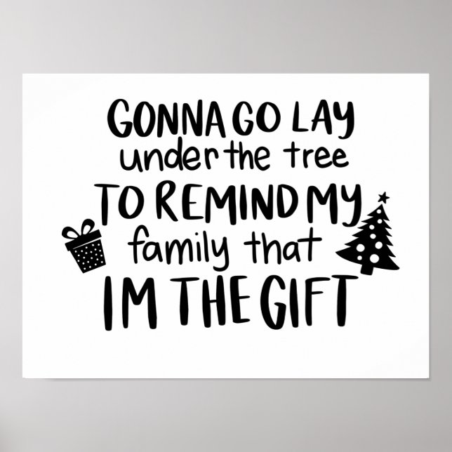 Gonna geht unter den Baum, um meine Familie zu eri Poster (Vorne)
