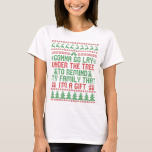 Gonna geht unter den Baum, um meine Familie zu eri T-Shirt