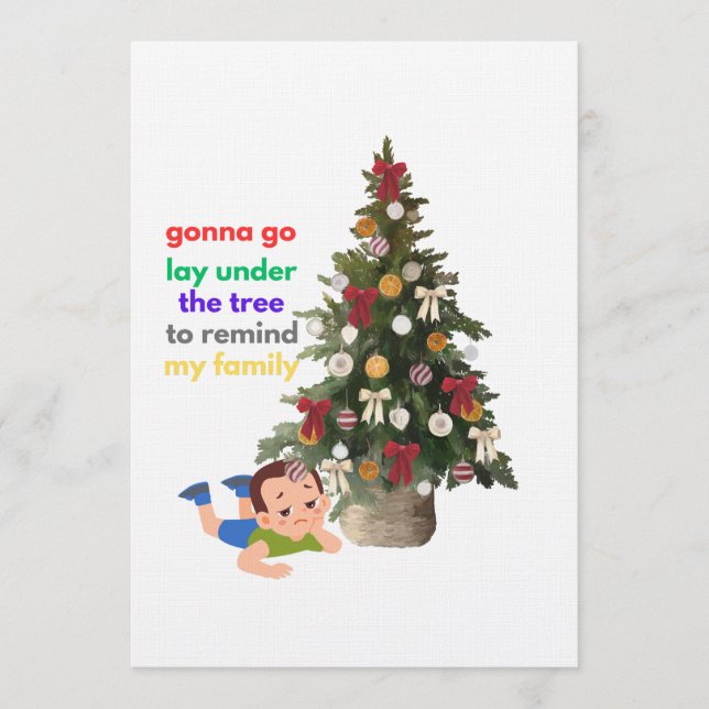 Gonna Go Lay Under The Tree to Remind My Family Einladung (Vorderseite)
