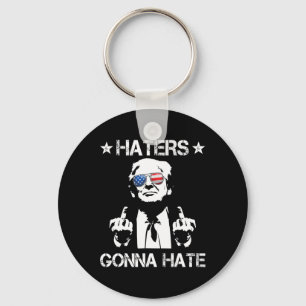 Gonna Hate Middle Finger Funny Trump 2024 Präsiden Schlüsselanhänger