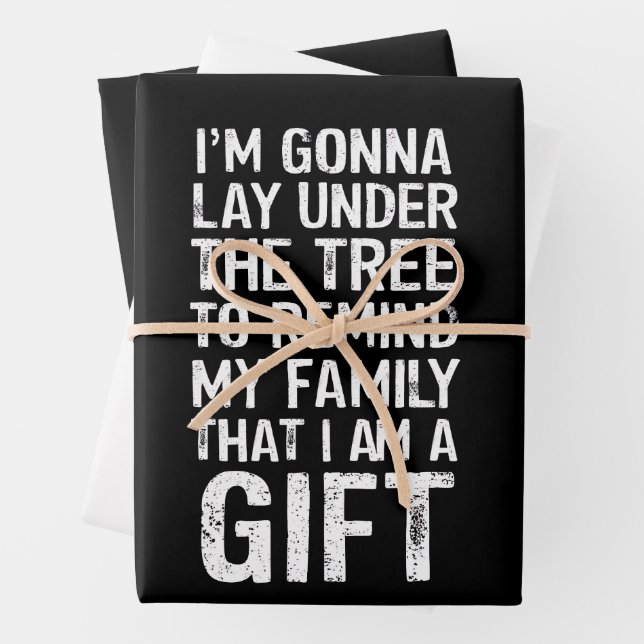 Gonna lay unter den Tree Xmas Familiengeschenken Geschenkpapier Set (Beispiel)