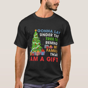 Gonna lief unter dem Baum, um meine Familie an den T-Shirt