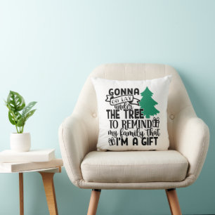 Gonna liegt unter dem Baum, weil ich ein Geschenk Kissen