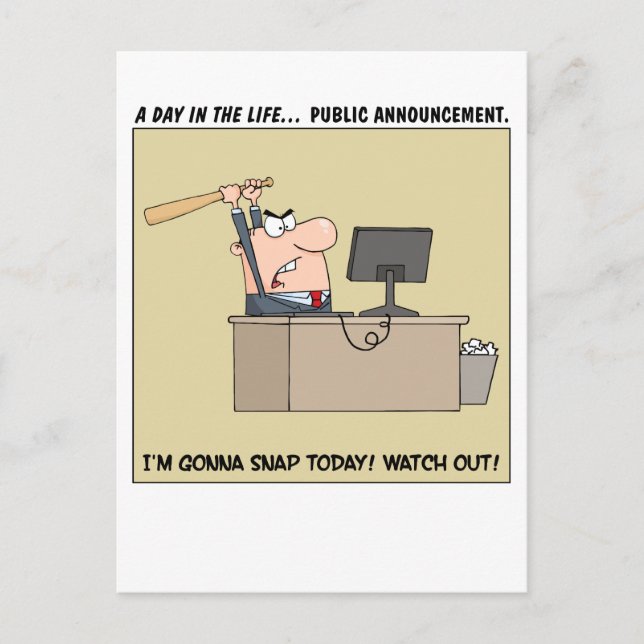 Gonna Snap (Angry Worker) Postkarte (Vorderseite)