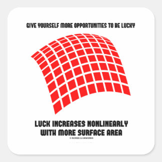 Gönnen Sie sich die Gelegenheit, eine Luck Surface Quadratischer Aufkleber