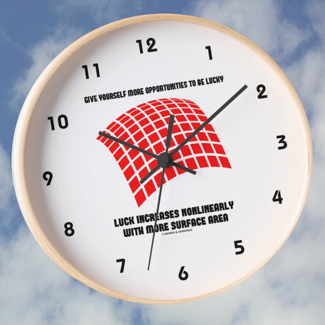 Gönnen Sie sich die Gelegenheit, eine Luck Surface Uhr (Psychology clock for any risk taker who needs some advice on how to attract luck)