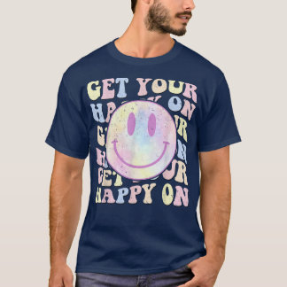 Gönnen Sie sich ein frohes Fest auf der Retro-Happ T-Shirt