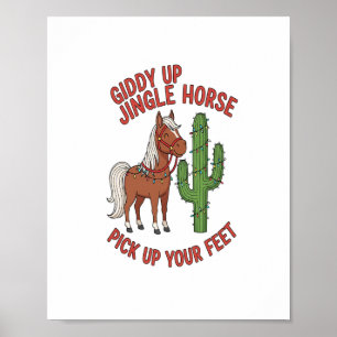 Gönnen Sie sich ein Jingle Pferd, das Sie aufnimmt Poster