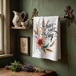 Gönnen Sie sich einen schönen Blumentag Geschirrtuch
