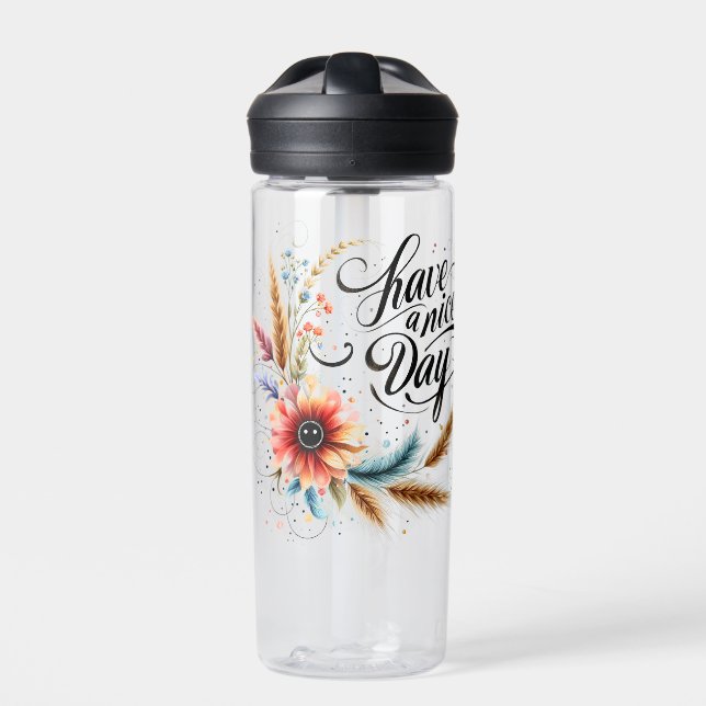 Gönnen Sie sich einen schönen Blumentag Trinkflasche (Vorderseite)