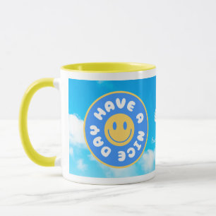 Gönnen Sie sich einen schönen Tag mit gelber Tasse