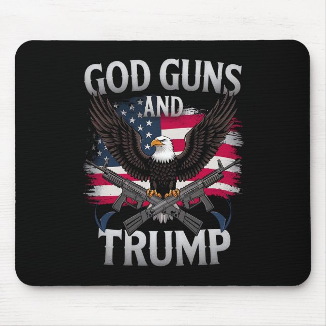 Gonnenfeuer und Trump rütteln die amerikanische Fl Mousepad (Vorne)
