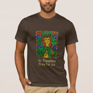 Gönner St. Dymphna des T - Shirt der Angst-Männe