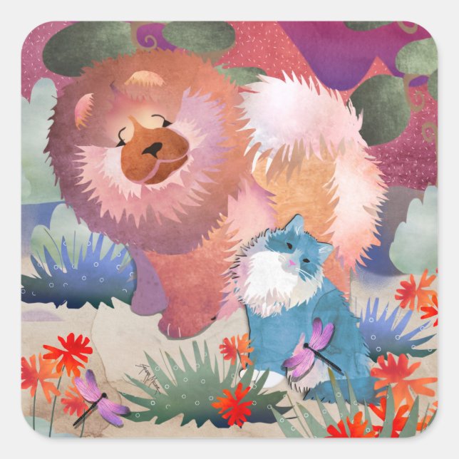 GONZ- UND DRAGONZ-Aufkleber Quadratischer Aufkleber (Vorderseite)