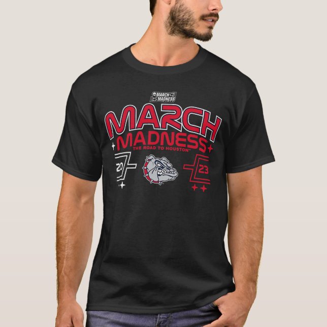 Gonzaga Bulldogs März Madness Basketball Nav T-Shirt (Vorderseite)