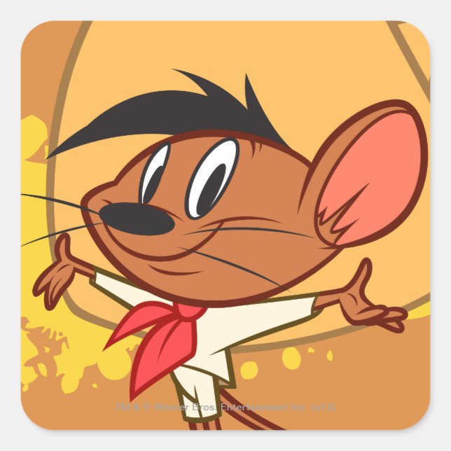 Gonzales Arms Out Quadratischer Aufkleber (Vorderseite)