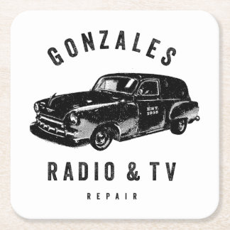 Gonzales Radio & TV Paper Untersetzer