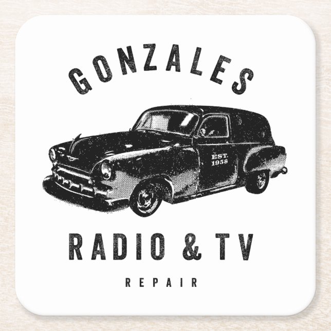 Gonzales Radio & TV Paper Untersetzer (Vorderseite)