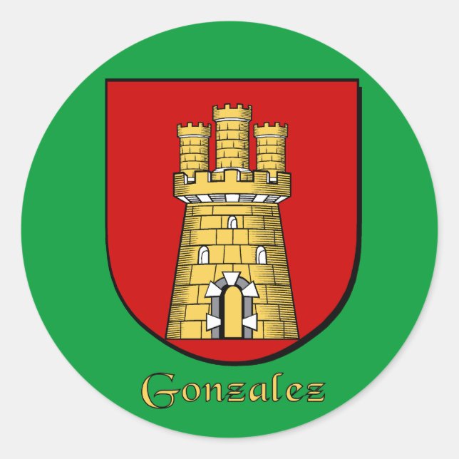 Gonzalez Familie Schild Aufkleber (Vorderseite)