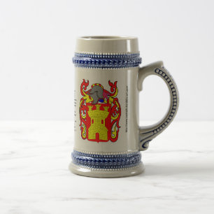 Gonzalez-Familienwappen Stein Bierglas