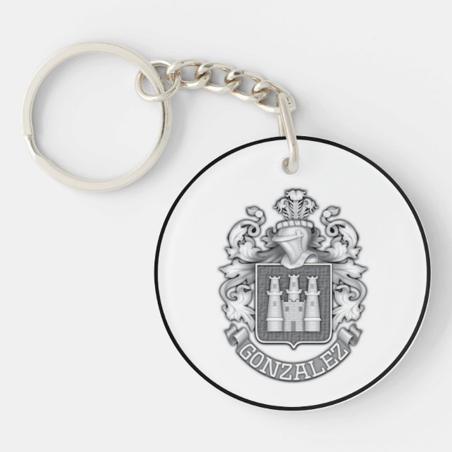  Gonzalez Family Crest Keychain Schlüsselanhänger (Vorderseite)