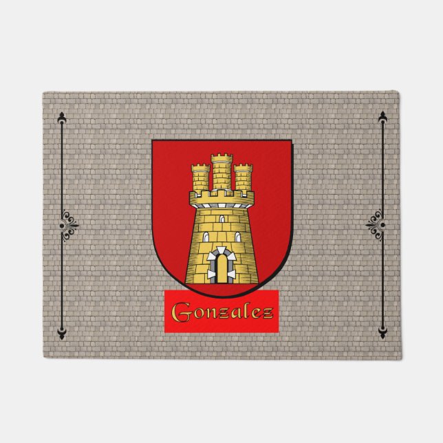 Gonzalez Historischer Schild auf Kobelstein Fußmatte (Vorderseite)