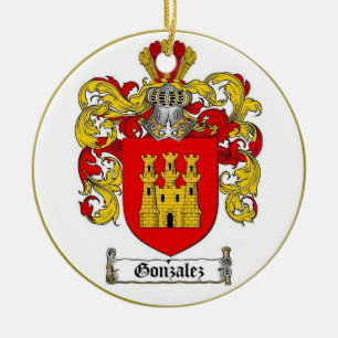 Gonzalez [Spanisch] Familienwappen * Keramik Ornament