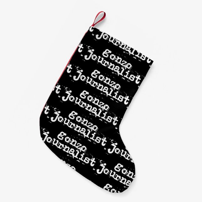 Gonzo Journalist Kleiner Weihnachtsstrumpf (Vorderansicht (hängend))