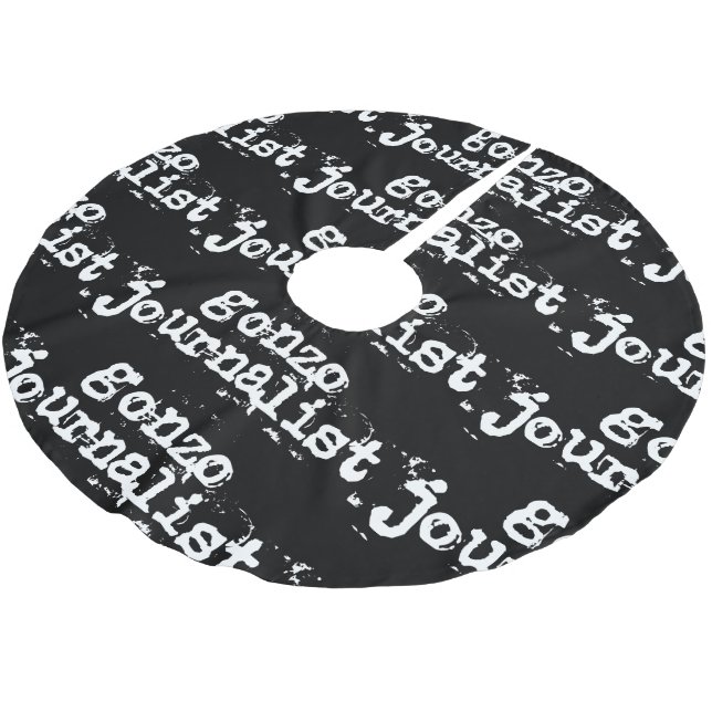 Gonzo Journalist Polyester Weihnachtsbaumdecke (Schrägansicht)