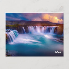Gooafoss Island Wasserfall Postkarte