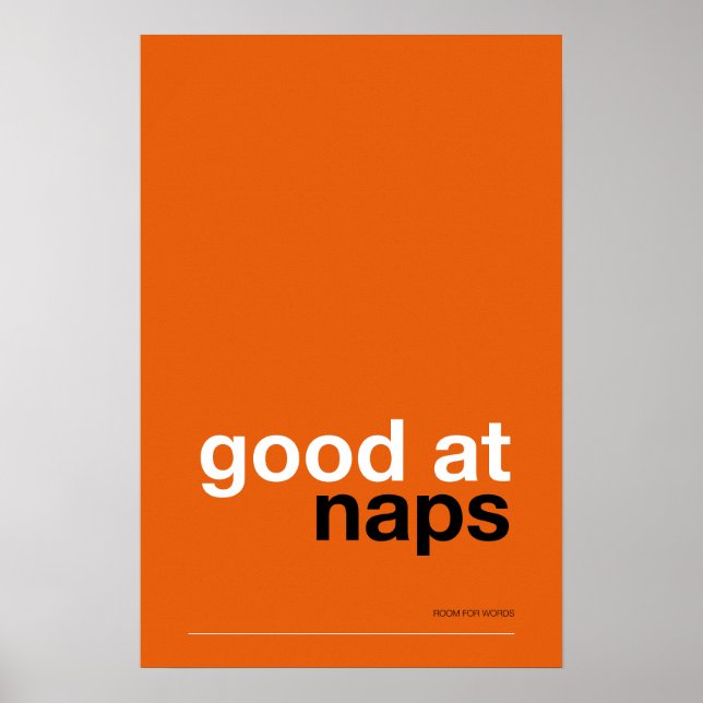GOOD AT NAPS – Cozy Wall Art Poster (Vorne)